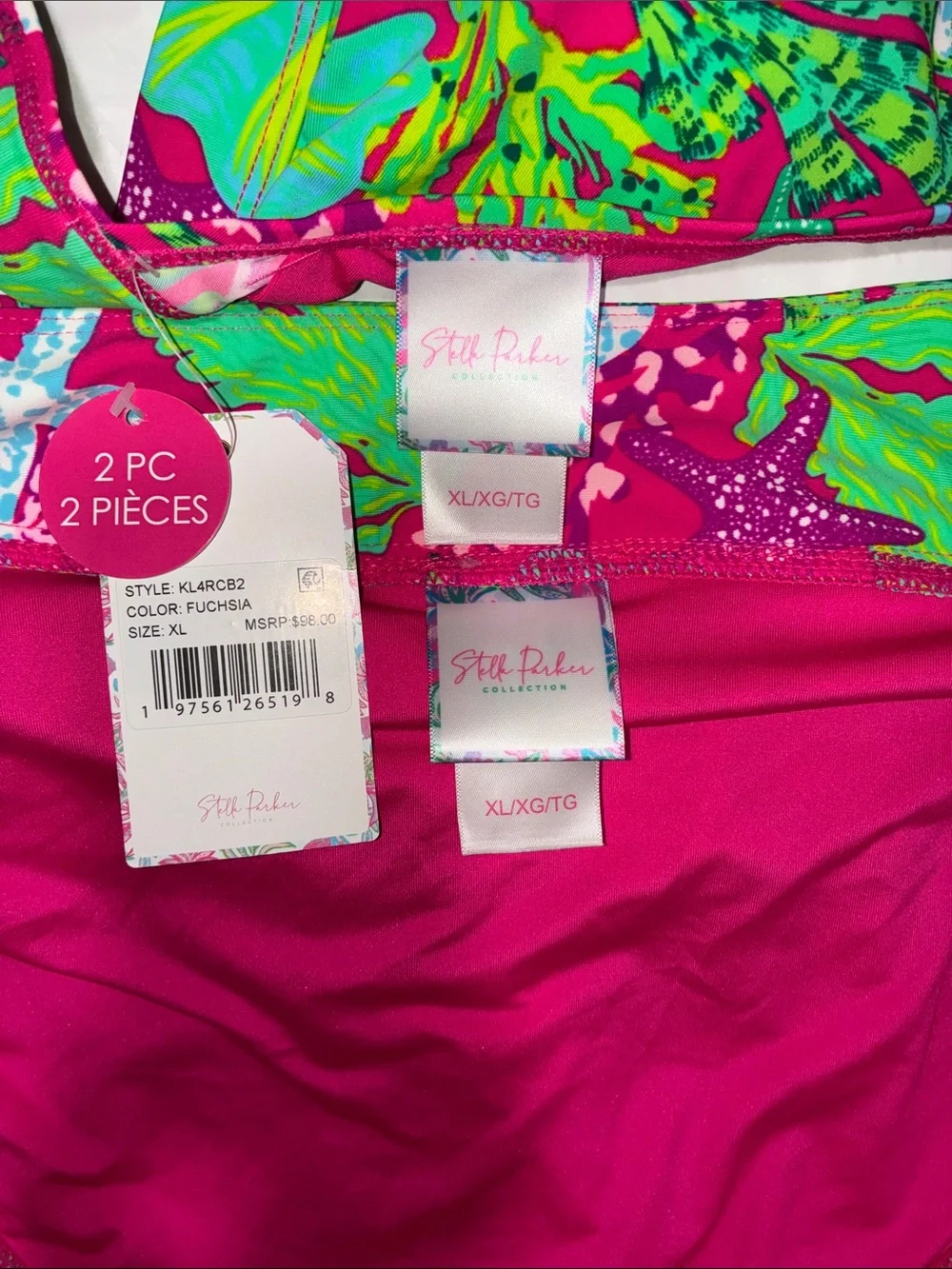 Stella Parker Women’s Pink Tropical Swim Skort Set